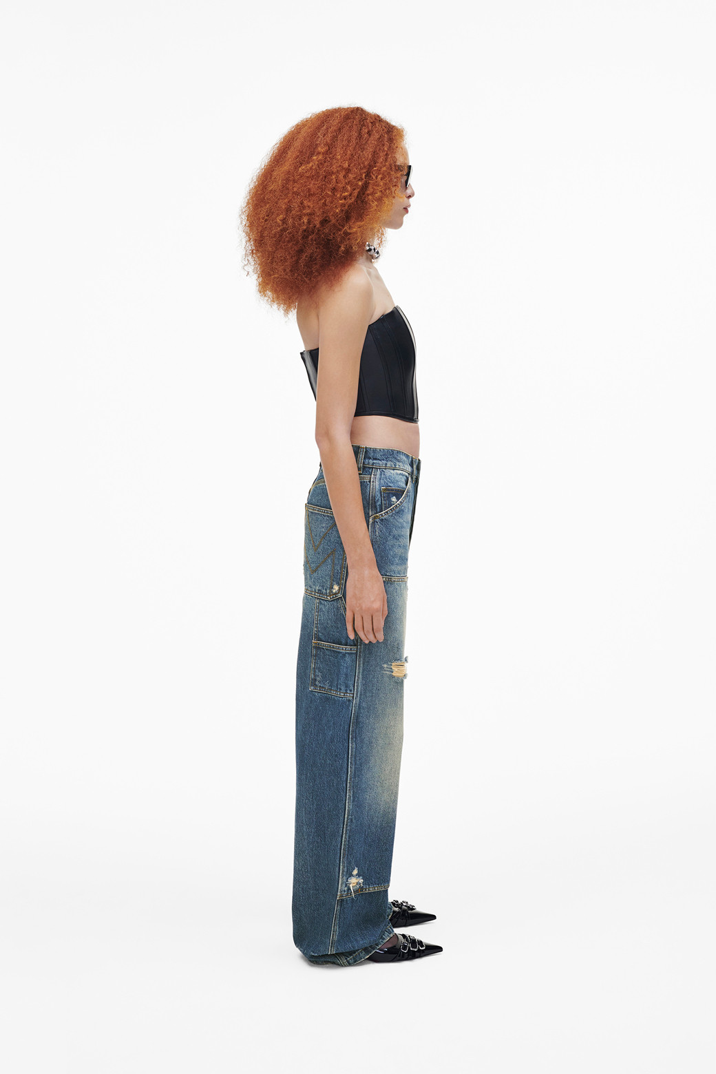 MARC JACOBS - 민소매티셔츠 - Glove Strapless Leather Corset_Black (2S4RTP011W03-001)