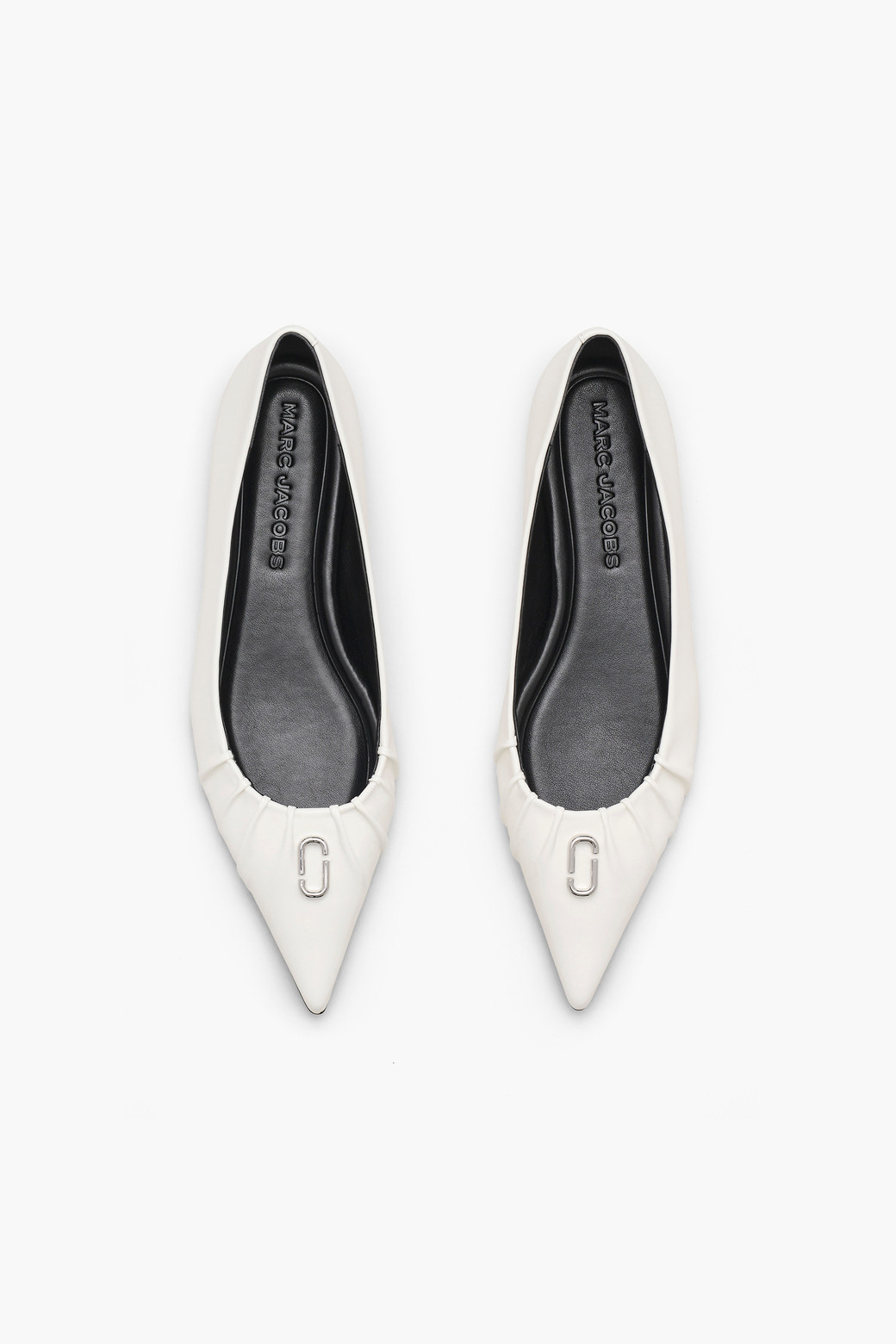 MARC JACOBS - 플랫 - Patent Leather J Marc The Pointy Toe Ballerina_White (2F4FFL001F08-100)