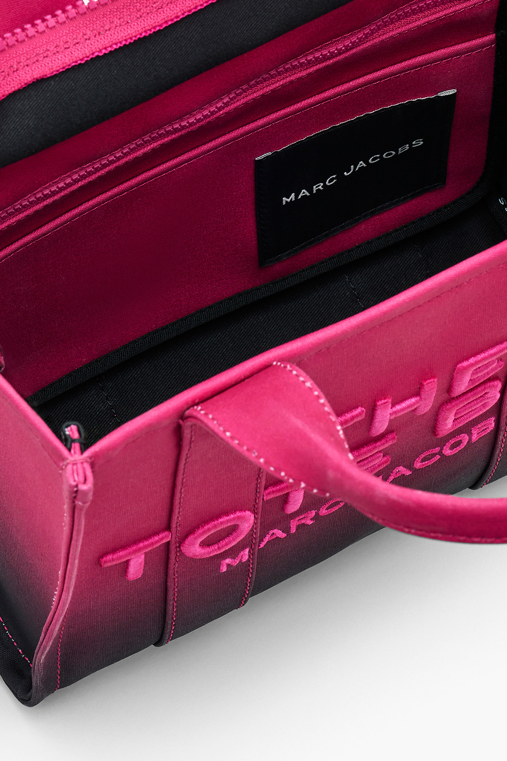MARC JACOBS - 토트백 - Ombre Canvas Small Tote_Black/Hot Pink (2P4HTT051H03-014)