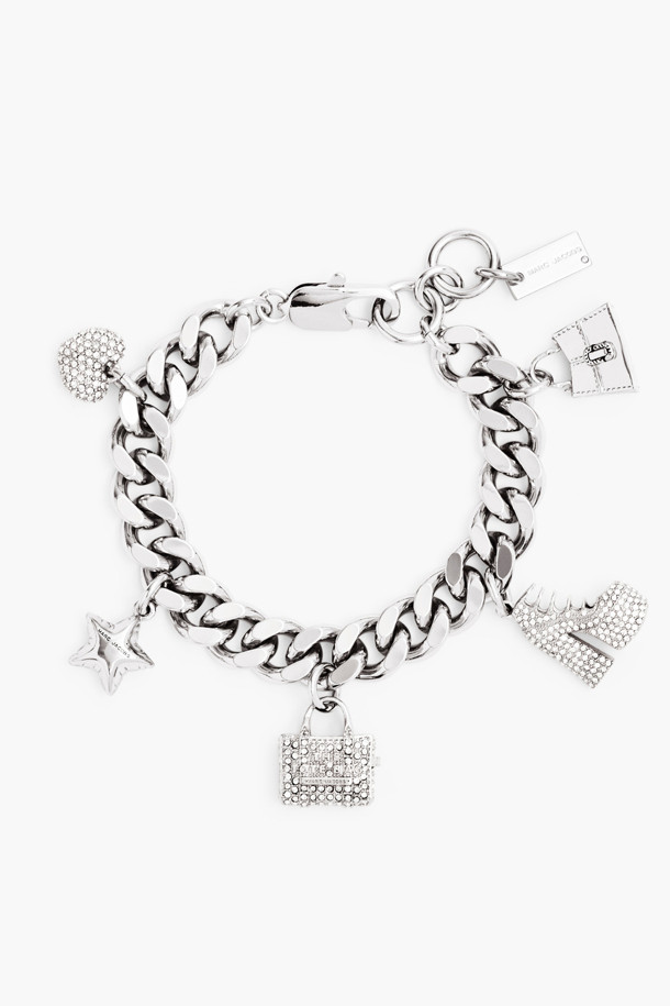 MARC JACOBS - 팔찌/발찌 - Pave Charm Bracelet_Silver/Crystal (2R3JBR001J81-059)