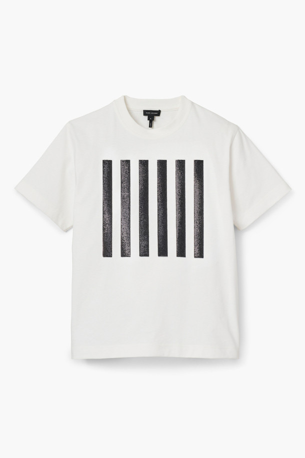 MARC JACOBS - 반소매 티셔츠 - Runway Icons Stripe Box Tee_White (2F4RTP050C63-100)