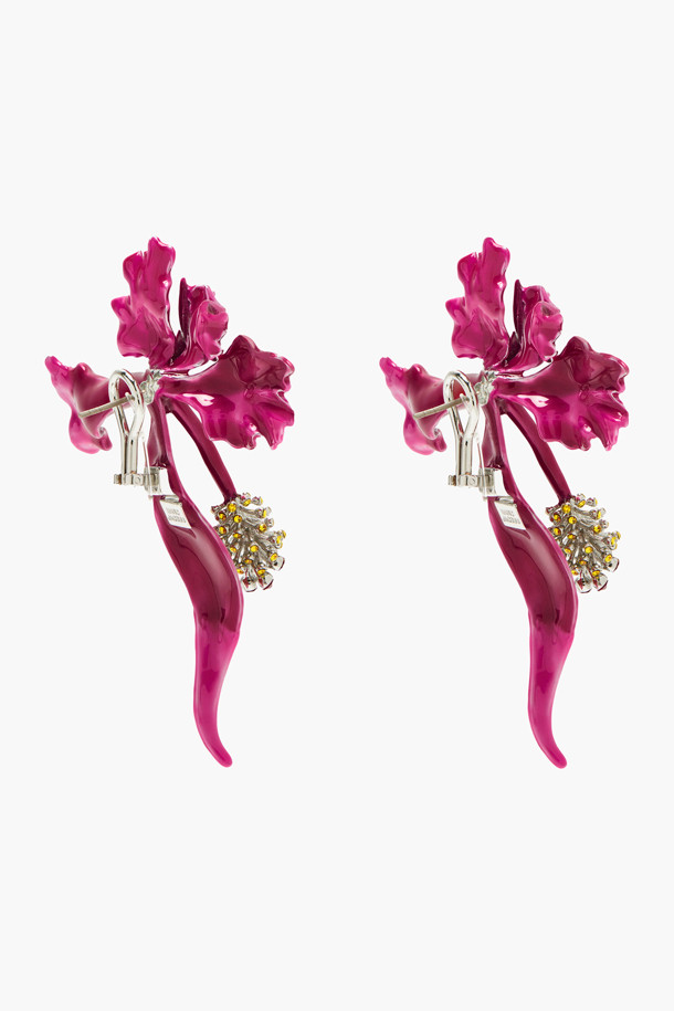 MARC JACOBS - 귀걸이 - Floral Earrings_Silver/Hot Pink Multi (2S4JER001J07-04)