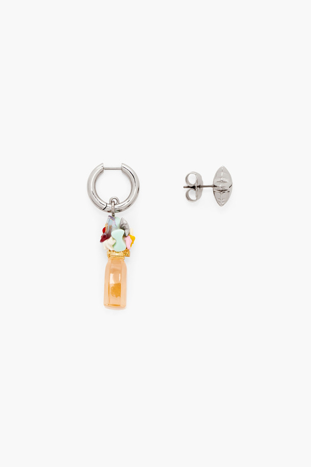 MARC JACOBS - 귀걸이 - Mini Icon Perfect Earrings_Silver/PinkMulti (2P4JER001J23-672)