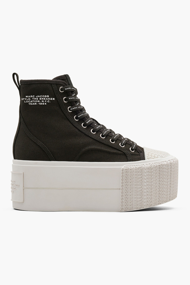 MARC JACOBS - 스니커즈 - Canvas High Top Platform Sneaker_Black (2P4FSN001F01-001)