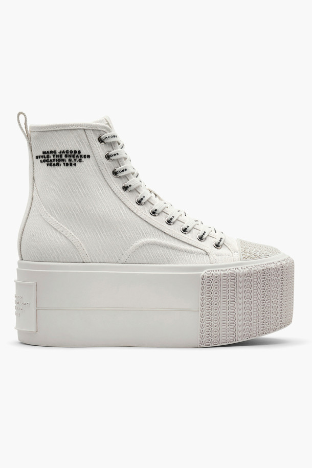 MARC JACOBS - 스니커즈 - Canvas High Top Platform Sneaker_White (2P4FSN001F01-100)