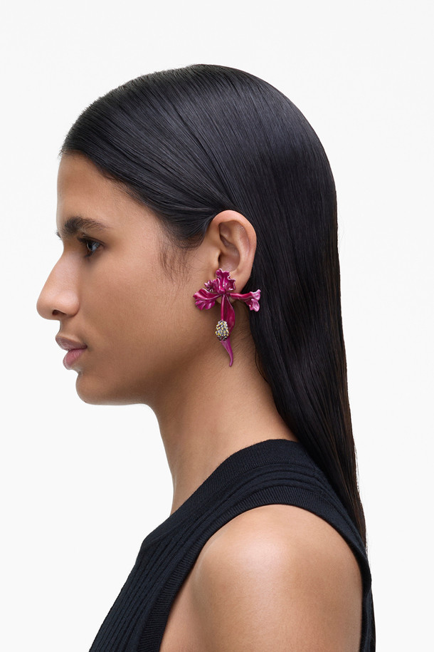 MARC JACOBS - 귀걸이 - Floral Earrings_Silver/Hot Pink Multi (2S4JER001J07-04)