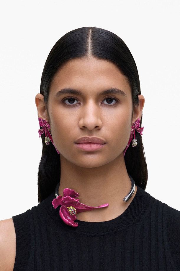 MARC JACOBS - 목걸이 - Floral  Choker_Silver/Hot Pink Multi (2P4JNC001J52-041)