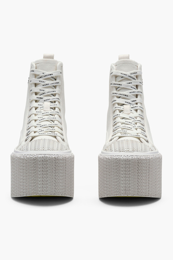 MARC JACOBS - 스니커즈 - Canvas High Top Platform Sneaker_White (2P4FSN001F01-100)