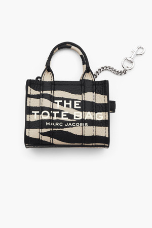 Zebra Leather The Nano Tote Charm_Black/White (2F4SCP003S02-005)