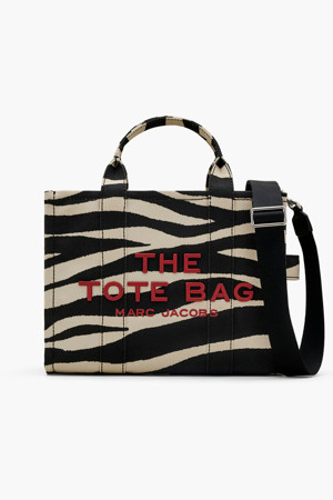 Zebra Canvas The Medium Tote_ Black/White