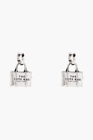 Mini Tote Bag Earrings_Light Antique Silver (2P3JER001J46-029)