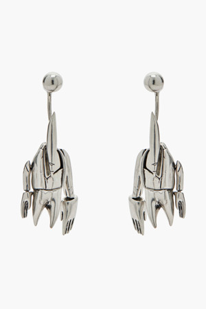 Futura Pointman Earrings_Aged silver (2F4JER001J01-045)