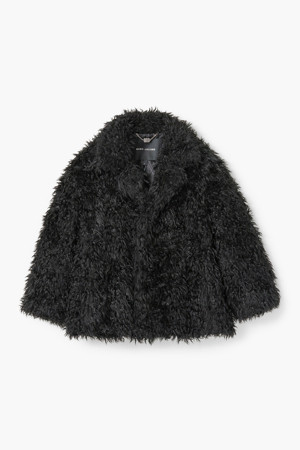 Shaggy Faux Fur Lady Jacket_Black (2F4RJC014W11-001)