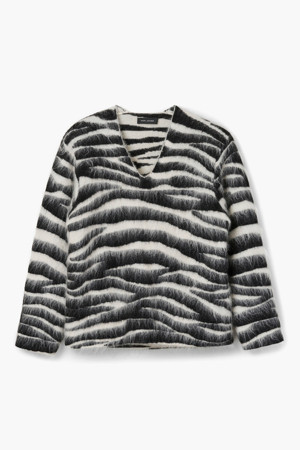 Brushed Zebra Sweater_Black/White (2F4RTP030K30-005)