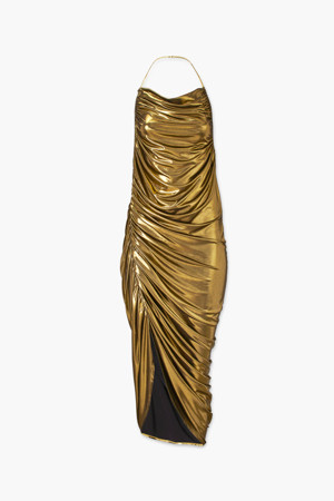 Viscose Jersey Fluid Draped Dress_Gold (2S4RDR007W19-710)