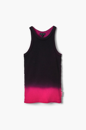 Ombre Grunge Spray Rib Tank_Black/Hot Pink (2S4RTP016C28-014)