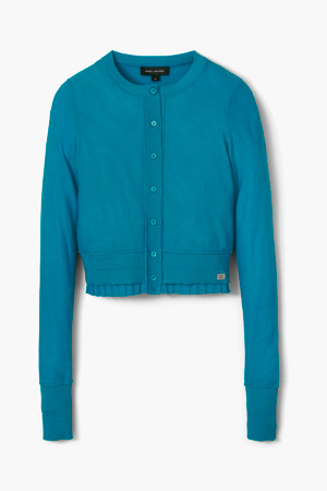 Fine Gauge Fine Ribbed Merino Cardigan_Aqua (2S4RTP005K06-484)