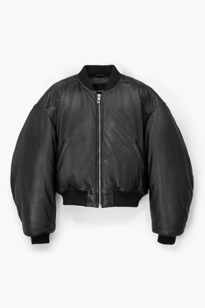 Glove Puffy Leather Bomber_Black (2S4RJC009W03-001)