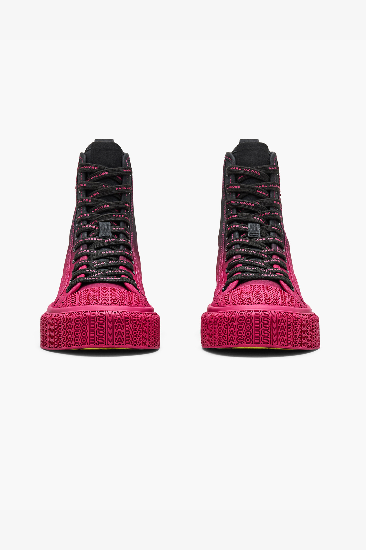 ★MARC JACOBS★ Ombre High Top SneakerBlackHot Pink MS4AA240 Marc Jacobs Women's Ombré Black / Pink High Top Sneakers