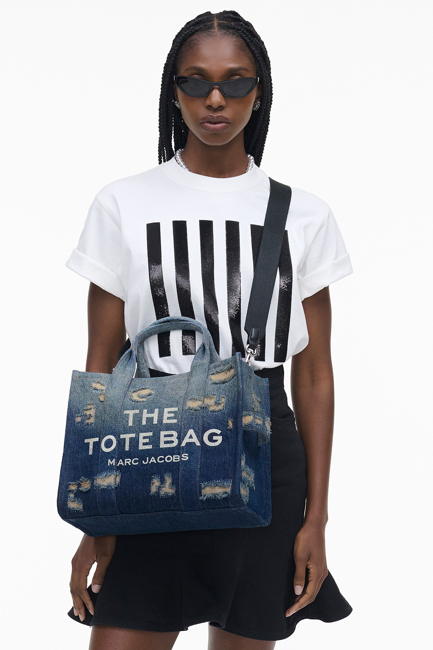 Rip And Repair Denim The Medium Tote_Punk indigo