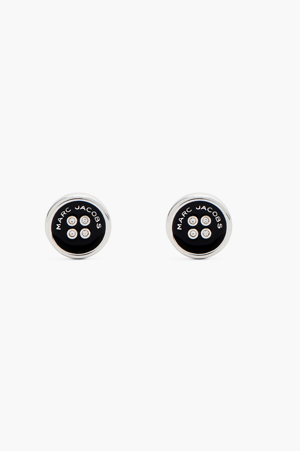 MARC JACOBS ボタン ピアス 2R4JER001J35-047 SILVER BLACK MARC JACOBS ボタン ピアス 2R4JER001J35-047 SILVER BLACK ピアス
