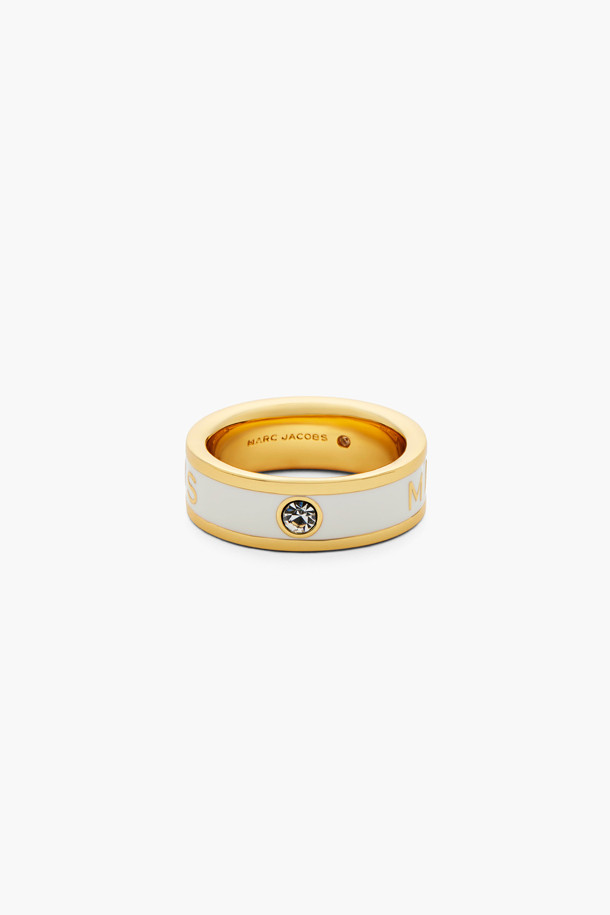 MARC JACOBS - 반지 - Button Enamel Marc Jacobs Enamel Ring_GOLD/CREAM (2R4JRN001J41-109)