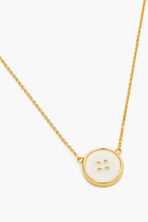 MARC JACOBS - 목걸이 - Button Enamel Button Pendant Necklace_GOLD/CREAM (2R4JNC001J38-109)