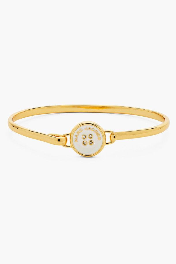 MARC JACOBS - 팔찌/발찌 - Button Enamel Button Hinge Bracelet_GOLD/CREAM (2R4JBR001J34-109)