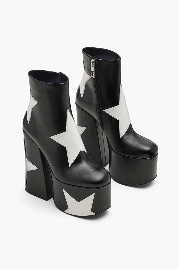 MARC JACOBS - 부츠/워커 - Star Patchwork The Kiki Platform Ankle Boot_BLACK (2R4FBO001F11-005)