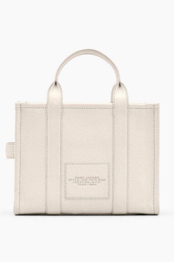 MARC JACOBS - 토트백 - Leather The Medium Tote_COTTON/SILVER (H004L01PF21-140)