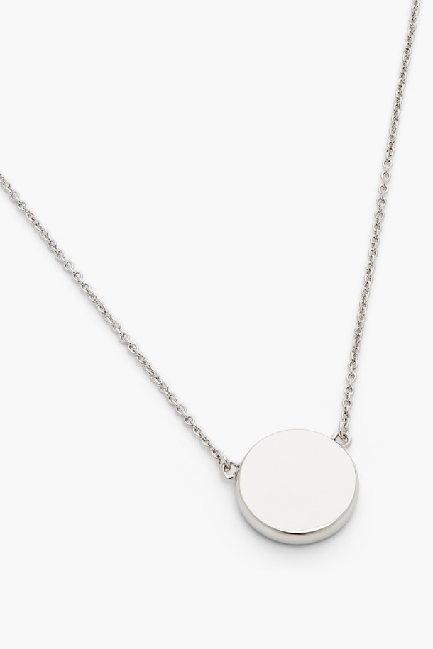 MARC JACOBS - 목걸이 - Button Enamel Button Pendant Necklace_SILVER/BLACK (2R4JNC001J38-109)