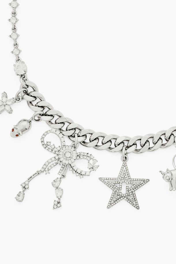 MARC JACOBS - 목걸이 - Mini Icon Cats Out Of The Bag Necklace_SILVER (2R4JNC001J27-040)