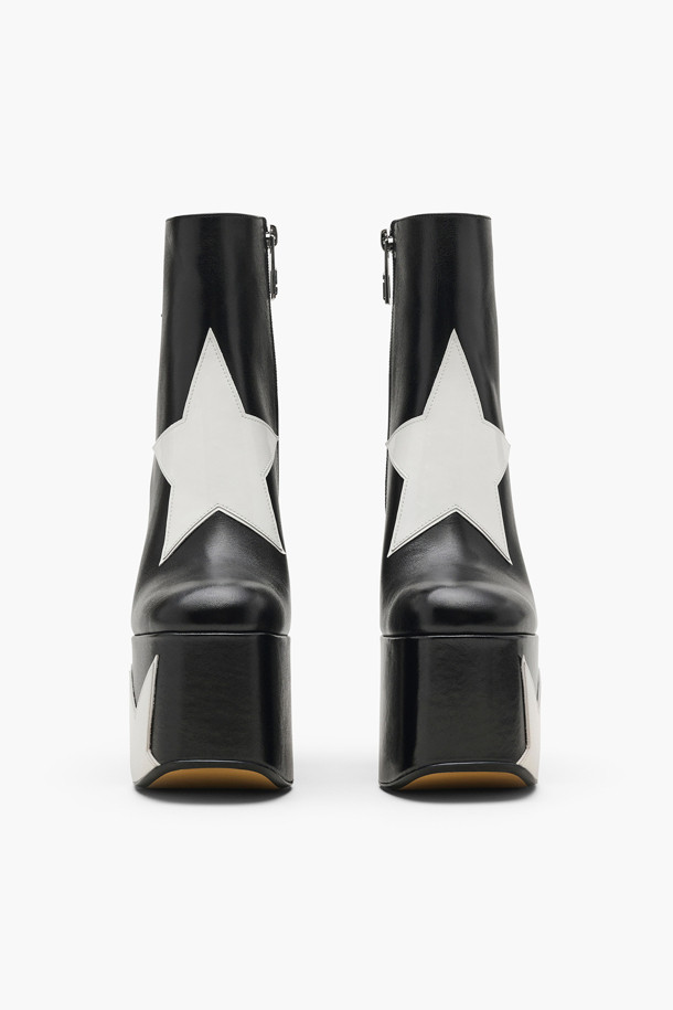 MARC JACOBS - 부츠/워커 - Star Patchwork The Kiki Platform Ankle Boot_BLACK (2R4FBO001F11-005)