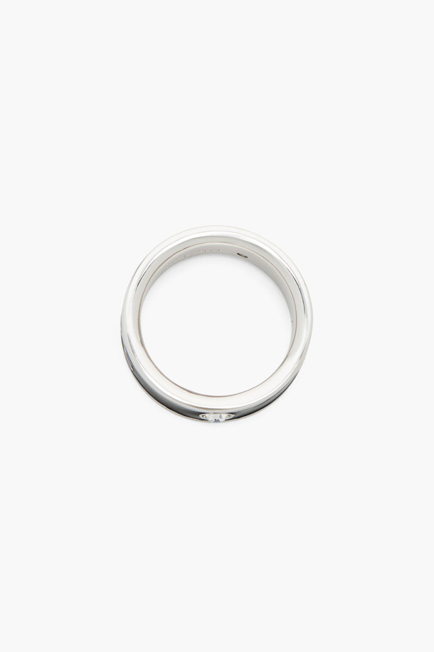 MARC JACOBS - 반지 - Button Enamel Marc Jacobs Enamel Ring_SILVER/BLACK (2R4JRN001J41-047)