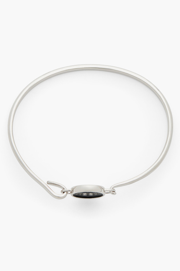 MARC JACOBS - 팔찌/발찌 - Button Enamel Button Hinge Bracelet_SILVER/BLACK (2R4JBR001J34-047)