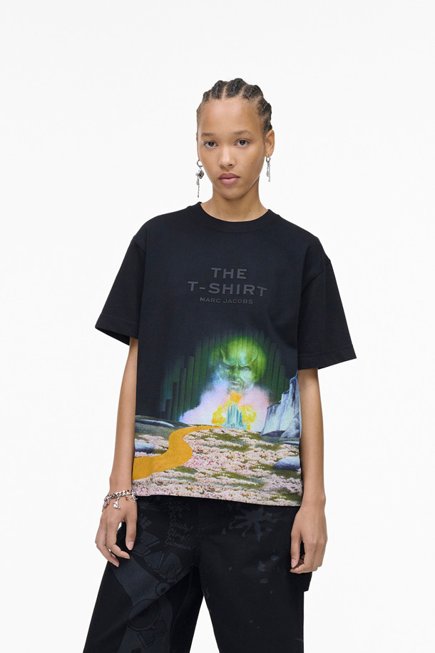 MARC JACOBS - 반소매 티셔츠 - Wizard Of Oz Emerald City The Wizard Of Oz Box Tee_BLACK MULTI (2R4RTP050C05-002)