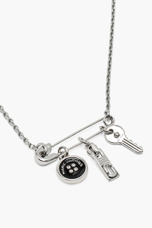 Button Enamel Button Charm Necklace_SILVER/BLACK (2R4JNC001J36-047)