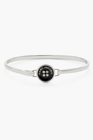 Button Enamel Button Hinge Bracelet_SILVER/BLACK (2R4JBR001J34-047)