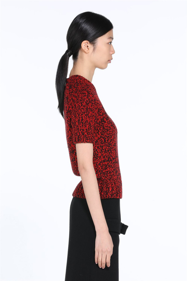 레드 멜란지 니트 탑은 여성 의류로, 봄과 가을에 착용하기 적합합니다. 베이직 스타일의 레귤러 핏으로, 라운드 숄더 디테일이 특징이며, 크루넥 디자인입니다. 레드와 블랙 컬러로 제공되며, 일상복으로 활용하기 좋습니다. 우븐과 아크릴 소재의 혼방으로 제작되었으며, 반소매 기장의 멜란지 패턴 니트/스웨터입니다.
