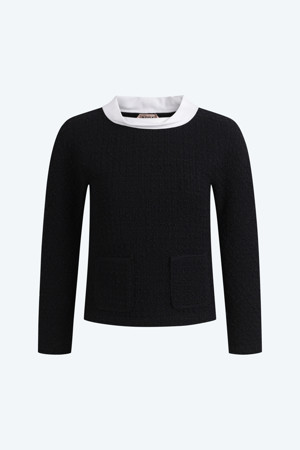 보트넥 블라우스