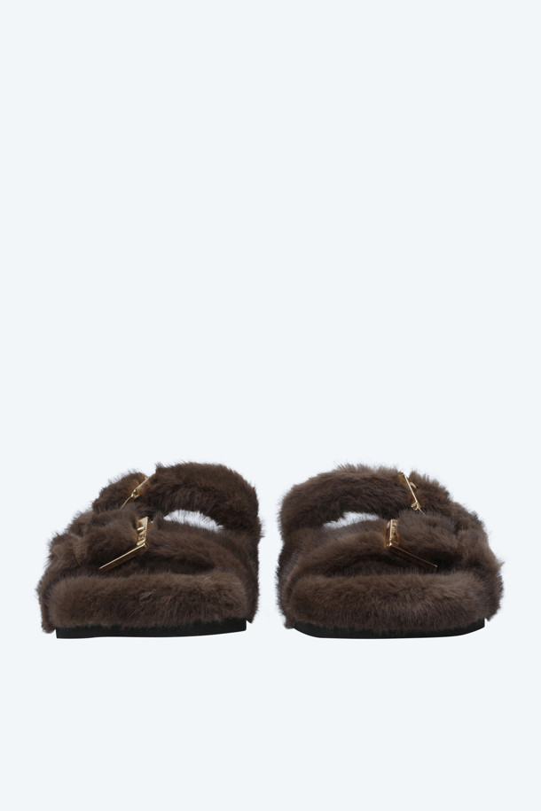 N21 - 샌들/뮬/슬리퍼 - 인조 퍼 슬라이더 