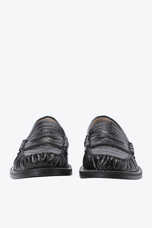 N21 - 플랫/로퍼 - 엠보싱 레더 더비 로퍼