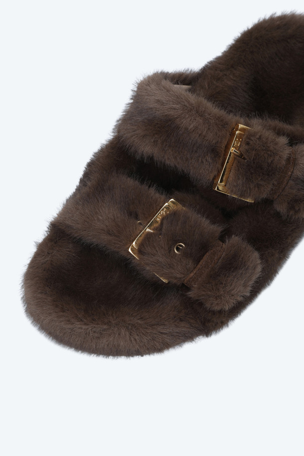 N21 - 샌들/뮬/슬리퍼 - 인조 퍼 슬라이더 