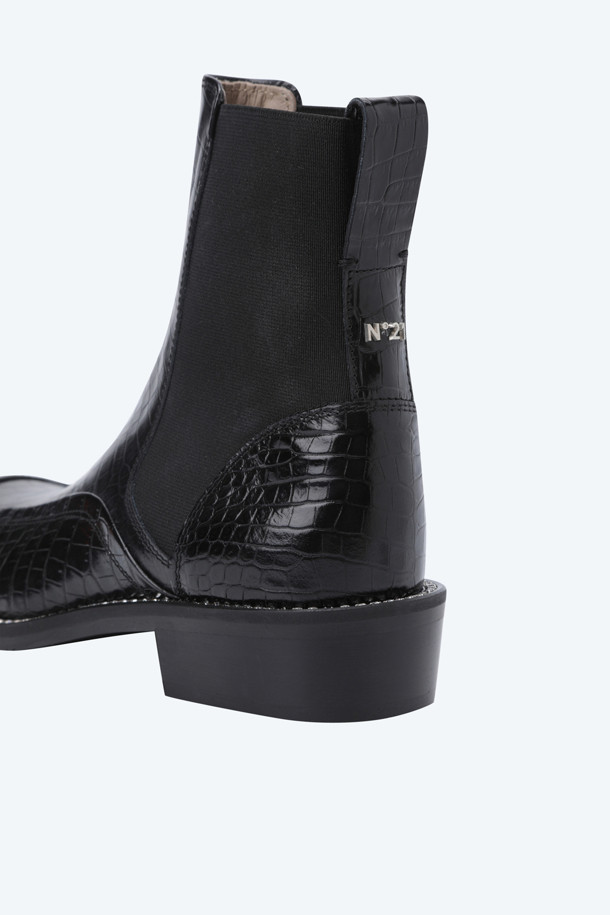 N21 - 부츠/워커 - 엠보싱 레더 부츠