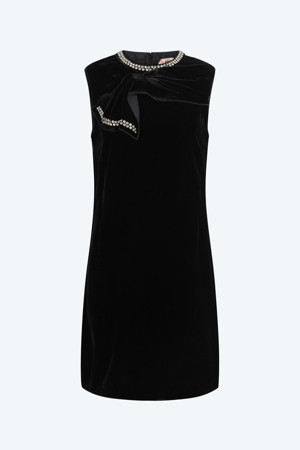 벨벳 미니 드레스