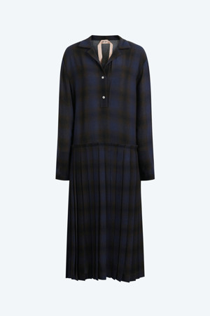 비스코스 체크 드레스