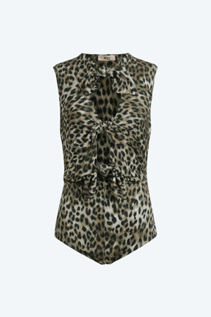 레오파드 바디수트