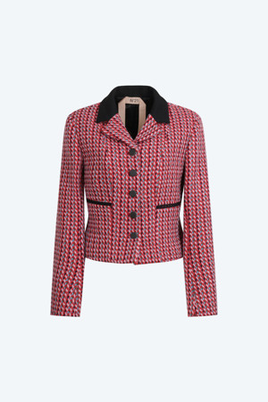 레드 체크 자켓