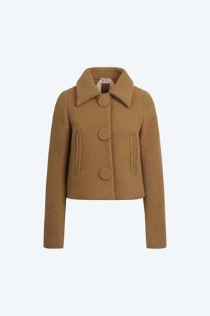 브라운 울 자켓