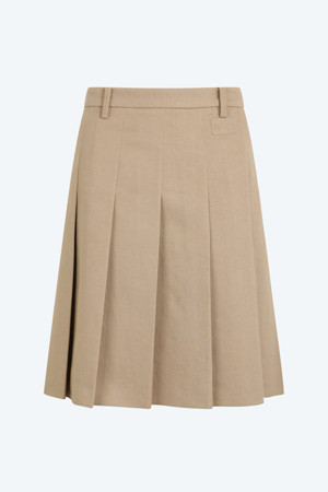 코튼 플리츠 스커트